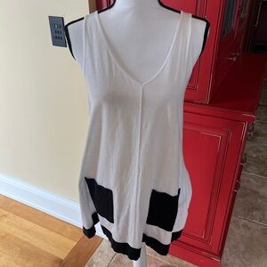 Lisa Todd White and Black Tank Top